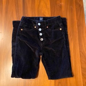 Gap Black Velvet Jeans